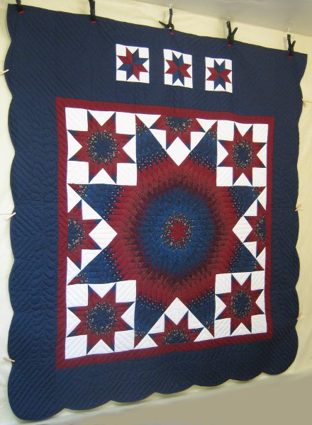 Star Star Patchwork Amish Quilt 103x115