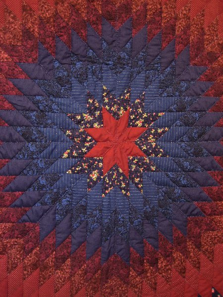 Star Star Patchwork Amish Quilt 103x115
