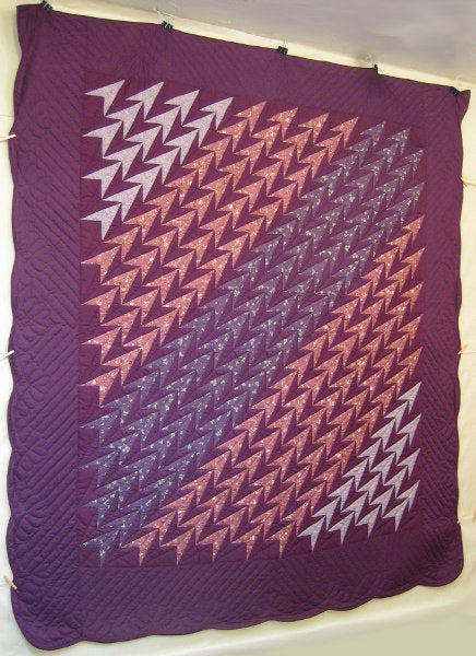 Turkey Tracks Patchwork Amish Quilt 103x116