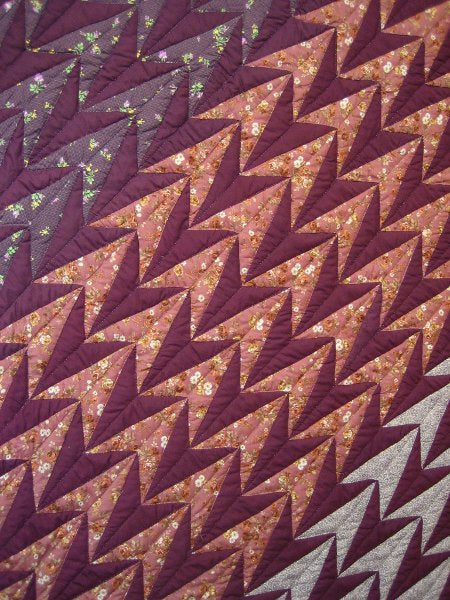Turkey Tracks Patchwork Amish Quilt 103x116