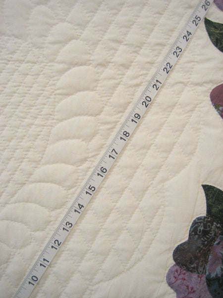 Heart of Roses Applique Amish Quilt 102x113