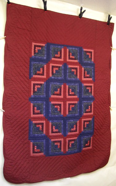 Log Cabin Amish Quilt 72x97