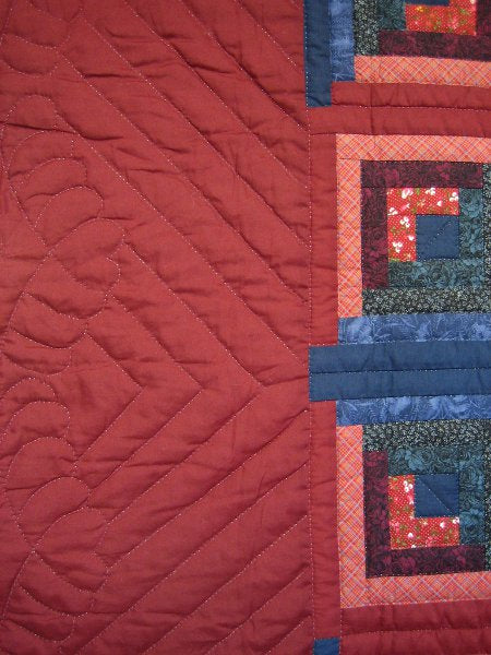 Log Cabin Amish Quilt 72x97