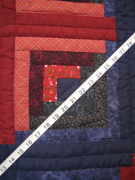 Log Cabin Amish Quilt 72x97
