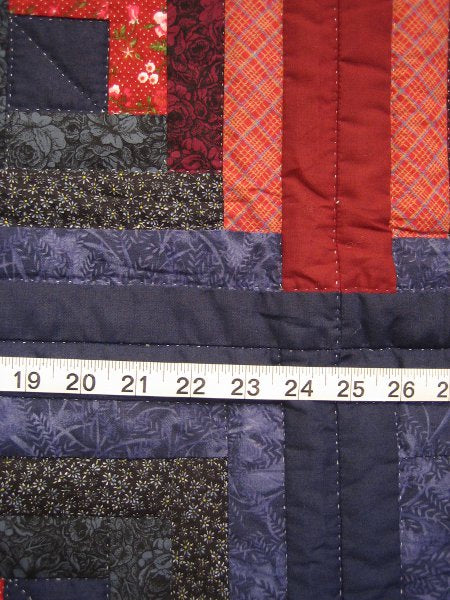 Log Cabin Amish Quilt 72x97