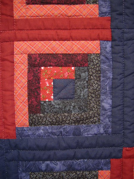 Log Cabin Amish Quilt 72x97