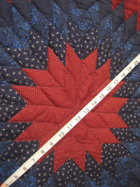 Midnight Lone Star Common Amish Quilt 100x116