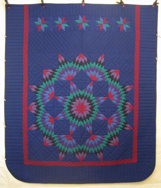 Amish Broken Star Dutch Colors Quilt 93x108