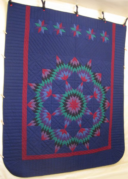 Amish Broken Star Dutch Colors Quilt 93x108