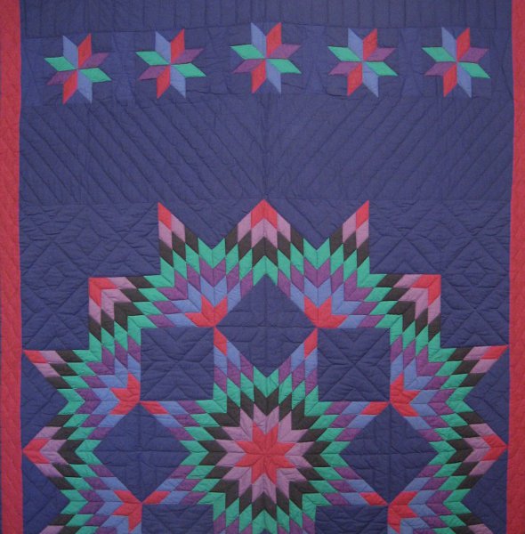 Amish Broken Star Dutch Colors Quilt 93x108