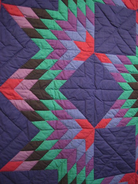 Amish Broken Star Dutch Colors Quilt 93x108