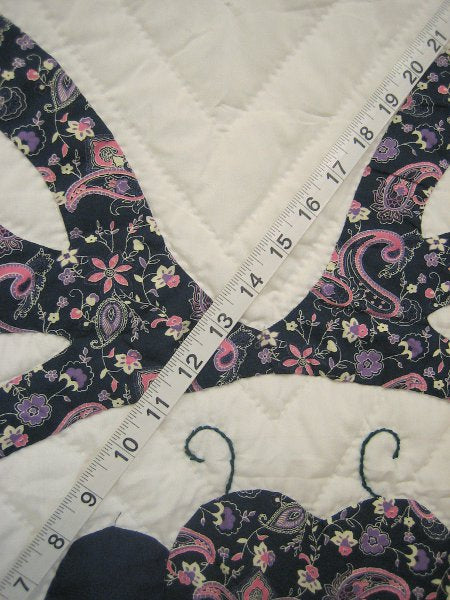 Country Rose Garden Applique Amish Quilt 99x111