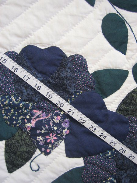 Country Rose Garden Applique Amish Quilt 99x111