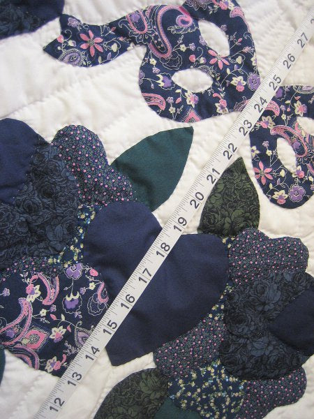 Country Rose Garden Applique Amish Quilt 99x111