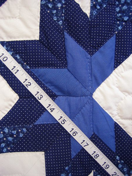 Framed Compass Star Amish Quilt 102x114