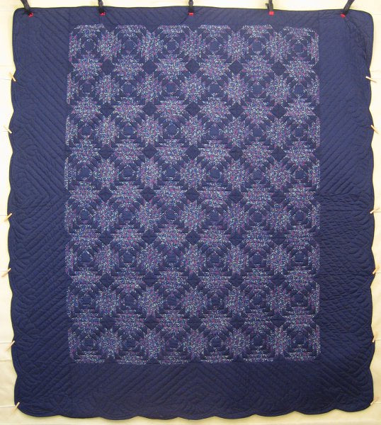 Cabin Trellis Patchwork Amish Quilt 103x114