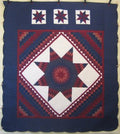 Trip Around Stars Amish Quilt 104x115