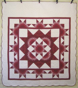 Rising Evening Star Amish Quilt 102x112