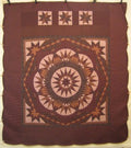 PA Dutch Earth Star Patchwork Amish Quilt 103x115