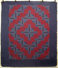 Stars Above Log Cabin Amish Quilt 100x117