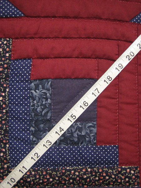 Stars Above Log Cabin Amish Quilt 100x117