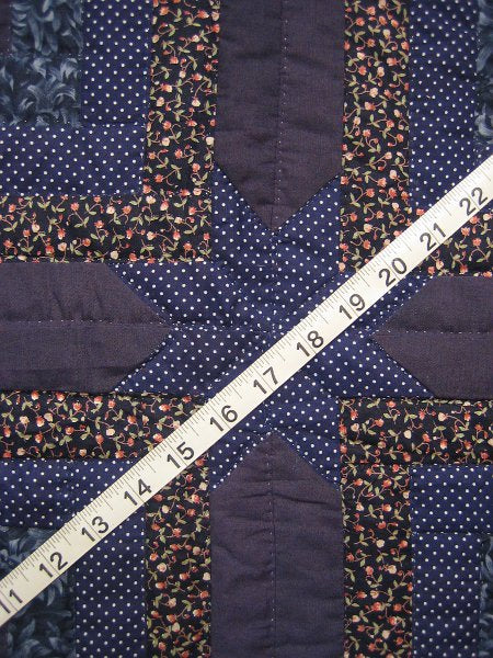 Stars Above Log Cabin Amish Quilt 100x117