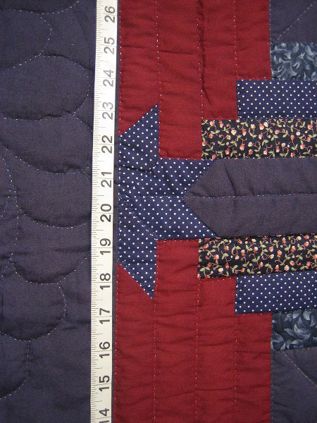 Stars Above Log Cabin Amish Quilt 100x117