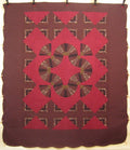 Log Cabin Fan Amish Quilt 101x115