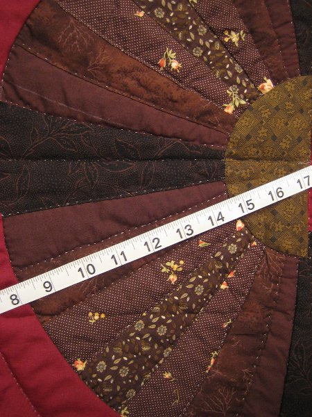 Log Cabin Fan Amish Quilt 101x115