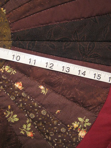 Log Cabin Fan Amish Quilt 101x115