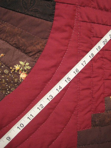 Log Cabin Fan Amish Quilt 101x115
