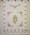Country Rose Applique Amish Quilt 102x114