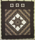 Log Cabin Star Patchwork Amish Quilt 106x119