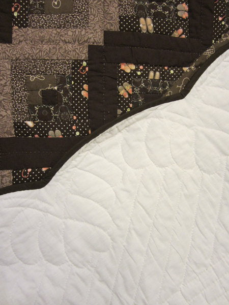 Log Cabin Star Patchwork Amish Quilt 106x119