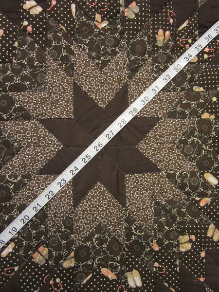 Log Cabin Star Patchwork Amish Quilt 106x119