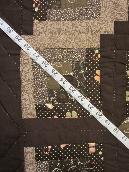 Log Cabin Star Patchwork Amish Quilt 106x119