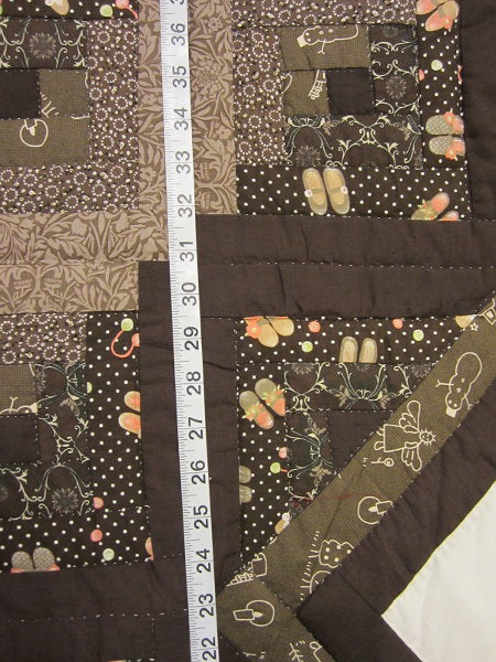 Log Cabin Star Patchwork Amish Quilt 106x119