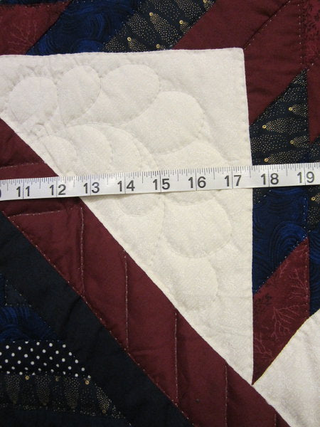 Star Log Cabin Patchwork Amish Quilt 103x116