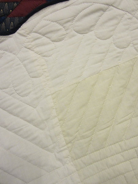 Star Log Cabin Patchwork Amish Quilt 103x116