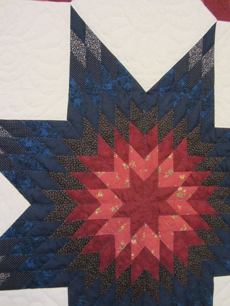 Broken Star Burst Amish Quilt 103x116