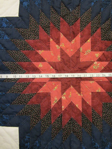 Broken Star Burst Amish Quilt 103x116