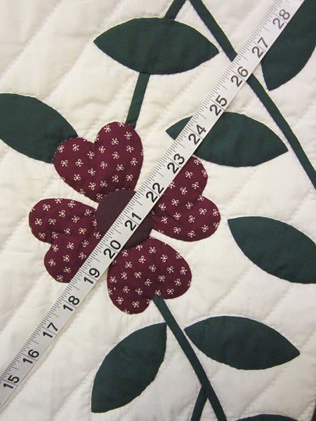 Rose Bouquet Wreath Applique Amish Quilt 101x113