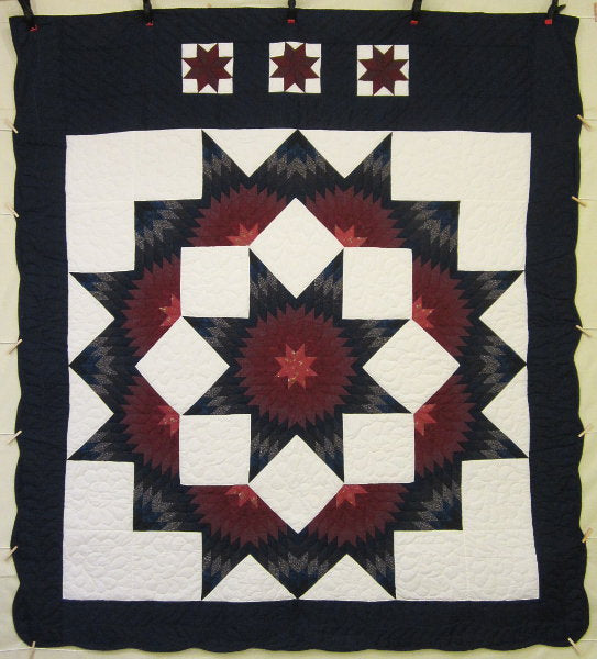 Broken Star Patchwork Amish Quilt 99x112