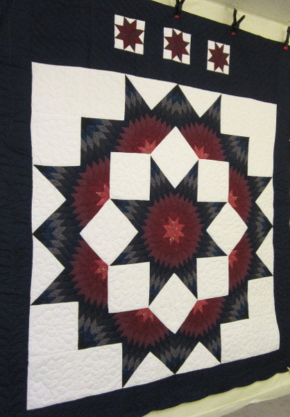 Broken Star Patchwork Amish Quilt 99x112