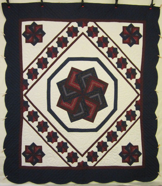 Spin Star Amish Quilt 102x116