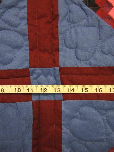 Dutch Colors Amish Mini Squares Diamond Quilt 99x109