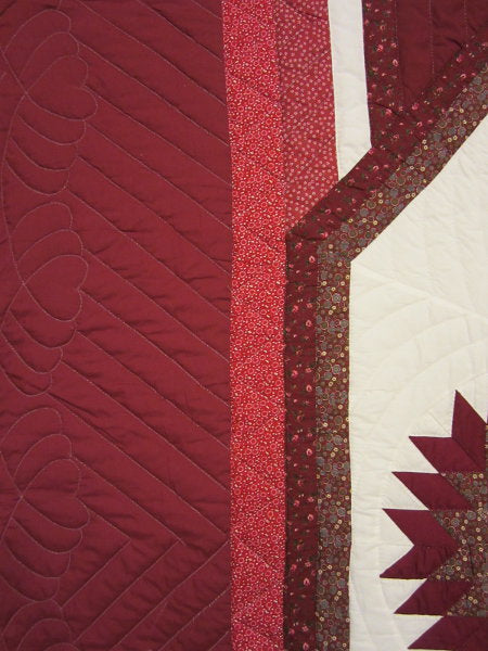 Split Compass Star Patchwork Amish Quilt 103x116