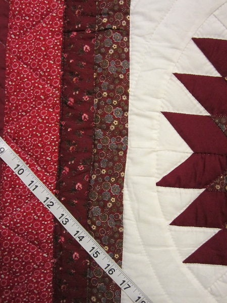 Split Compass Star Patchwork Amish Quilt 103x116
