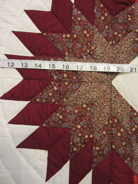 Split Compass Star Patchwork Amish Quilt 103x116