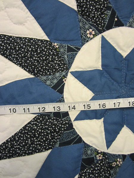 Broken Mariners Compass Star Amish Quilt 108x115